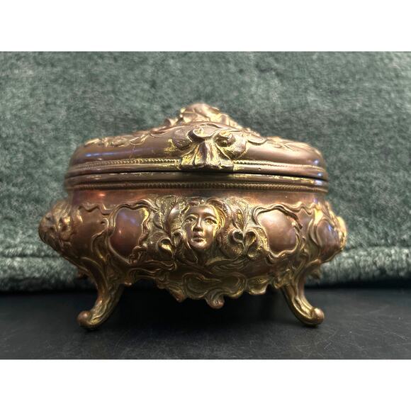 Antique Art Nouveau Jewelry Casket B and W 1904 - Picture 11 of 11